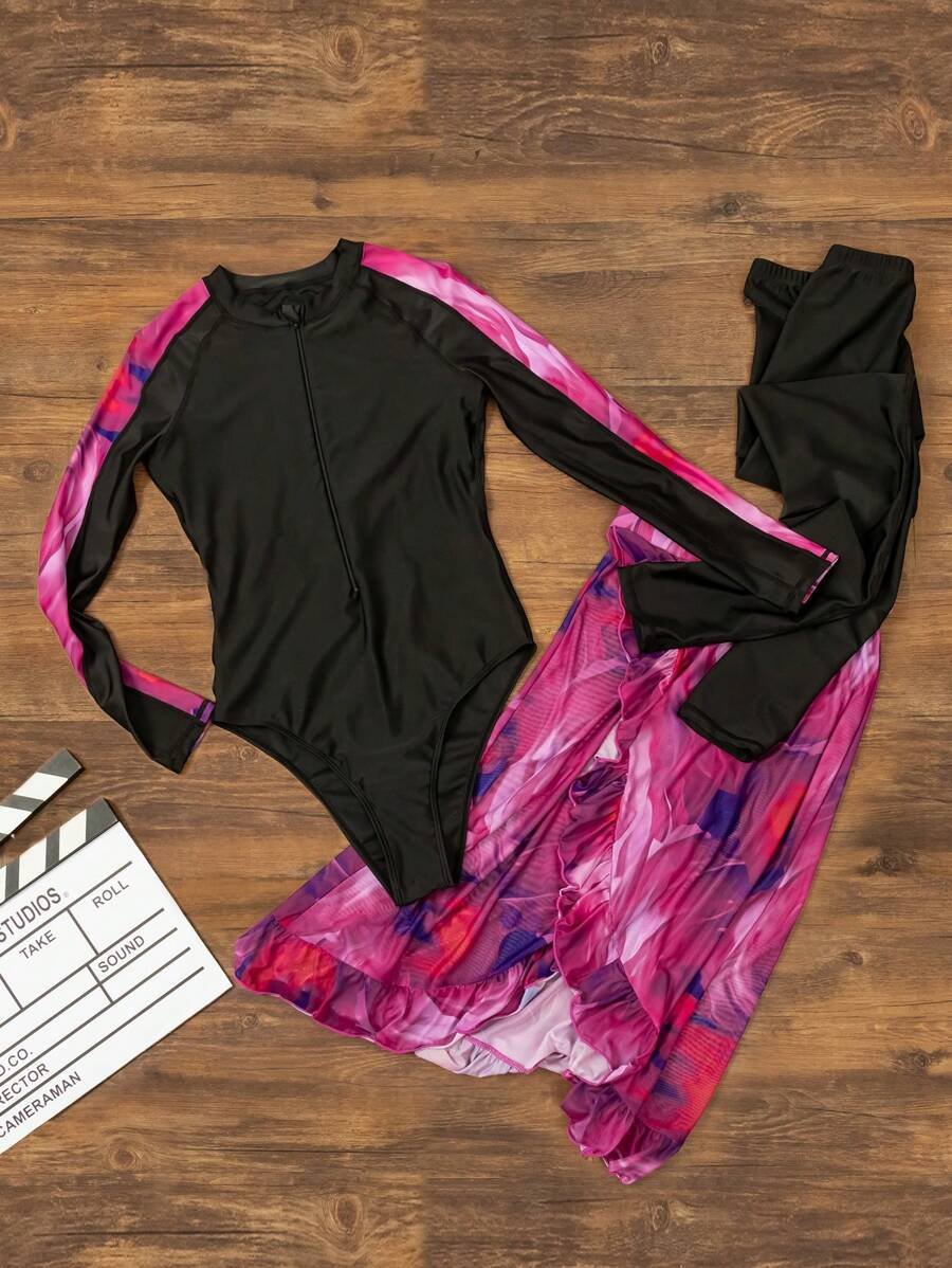 Swim Shayni ملابس السباحة قطعة واحدة بنقشة الأزهار للسيدات للاستخدام في الشاطئ الصيفي - Image 5